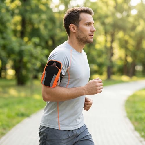 Sports Armband Running Arm Bag Waterproof Phone Holder for Outdoor Fitness and Jogging Black - color: black