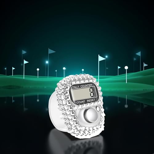 Electronic Tally Counter with Display, Resettable Portable Electronic Finger Counter for Golf, Track and Field, Lap Counting