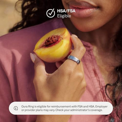 Oura Ring 5 Smart Ring - Silver - Size 8 - Fitness & Sleep Tracker - color: Silver, size: 8, style: Ring