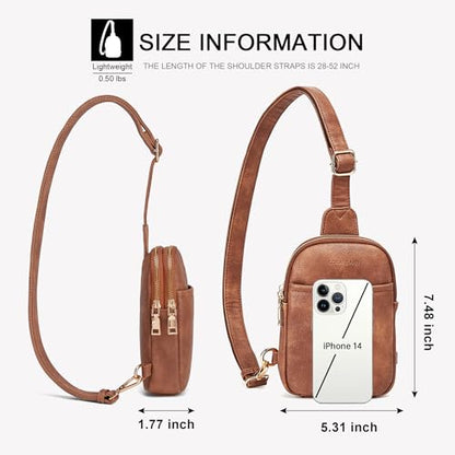 Crossbody Sling Bags & Fanny Packs - Women's Belt Bag Gifts - color: 1-brown