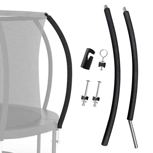 1 Set Trampoline Curved Net Pole, Universal, 10 to 16 ft