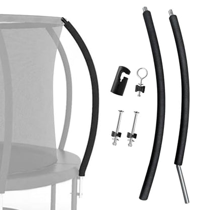 1 Set Trampoline Curved Net Pole, Universal, 10 to 16 ft