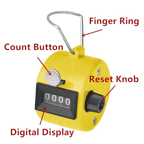 GOGO Handheld Tally Counter Plastic 4 Digit Palm Clicker - color: Blue
