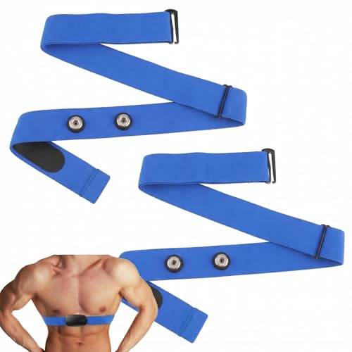 Heart Rate Monitor Chest Band for Polar H10 H9 H7, Adjustable Waterproof Replacement Chest Strap Compatible with Polar Garmin - style: 2 Pack Blue