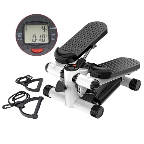 iMeshbean Steppers for Exercise at Home, Mini Stepper, Stair Stepper with 330LBS Weight Capacity, Home Fitness Stepper with LCD Monitor, Stepper Machine with Resistance Bands