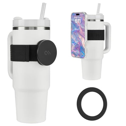 Case-Mate Magnetic Phone Holder Strap for Water Bottles & Tumblers - Black
