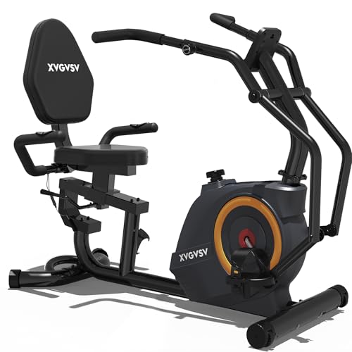 Recumbent Exercise Bike, Stationary Bike for Home with Arm Exercise - color: Multi