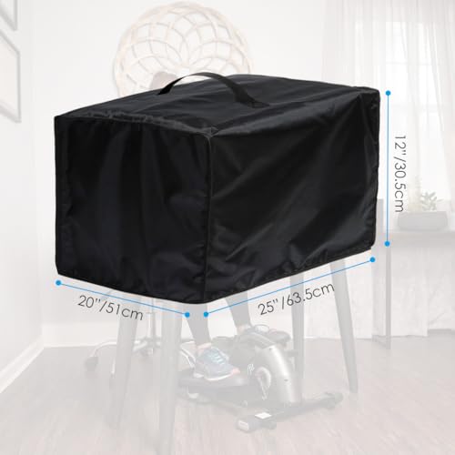 Under Desk Elliptical Machine Cover Sitting Under Desk Elliptical Exerciser Cover Under Desk Exerciser Elliptical Trainer Protective Cover for Home Office Gym - size: 25"Lx20"Wx12"H