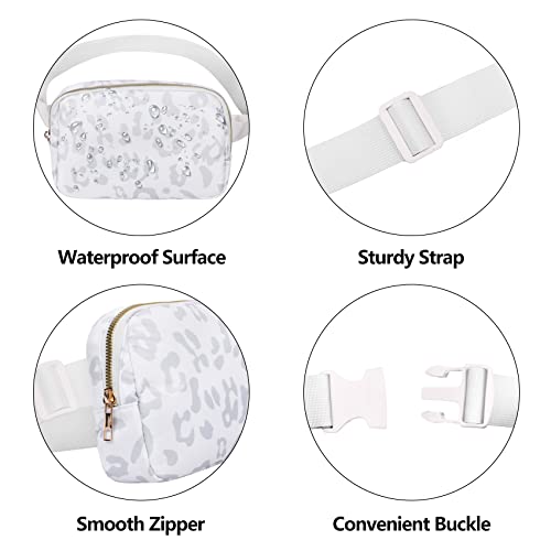 VOROLO Fanny Pack For Women And Men Crossbody Bag Belt Bag Leopard White - color: Leopard White