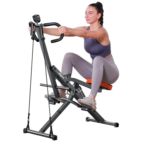 BODY RHYTHM Squat Machine for Home Gym, Squat Assist Trainer, Rowing Machine for Full Body Workout, 220 LBS Loading Capacity