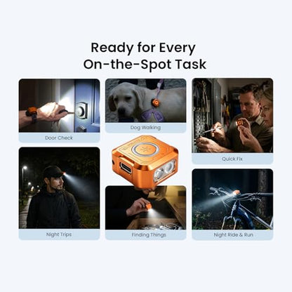 sofirn SE1 Mini Keychain Flashlight, 300LM Rechargeable EDC Light UV RGB - color: Orange-SE1