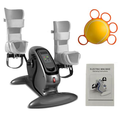 Electric Pedal Exerciser for Seniors with Remote Control - color: Gray