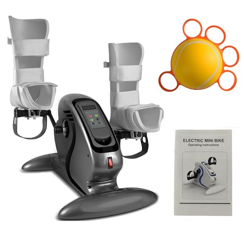 Electric Pedal Exerciser for Seniors with Remote Control - color: Gray