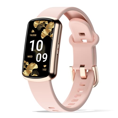 Health Fitness Tracker, Smart Watch with 24/7 Heart Rate, Activity Tracker with Blood Pressure and Blood Oxygen Monitor, 120 Sport Mode Waterproof Sleep Tracker for Women Men - color: Deep Pink