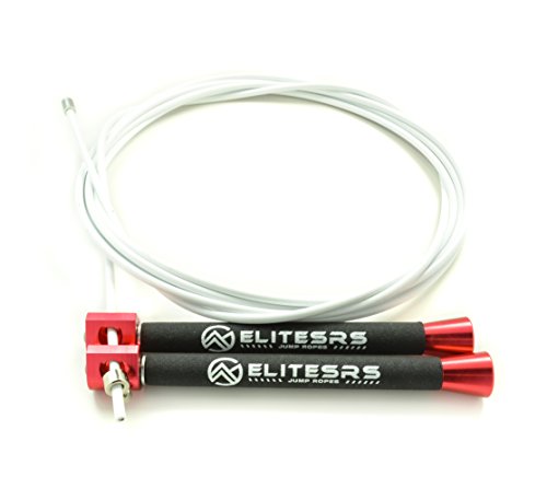 Replacement Freestyle Jump Rope Cable - 1/8" Thick Flexible PVC Coated Cord with Stainless Steel Core - White / 10ft Long - Elite Jumps Ropes - Fits Elite Surge 2.0 and Pro Freestyle Ropes