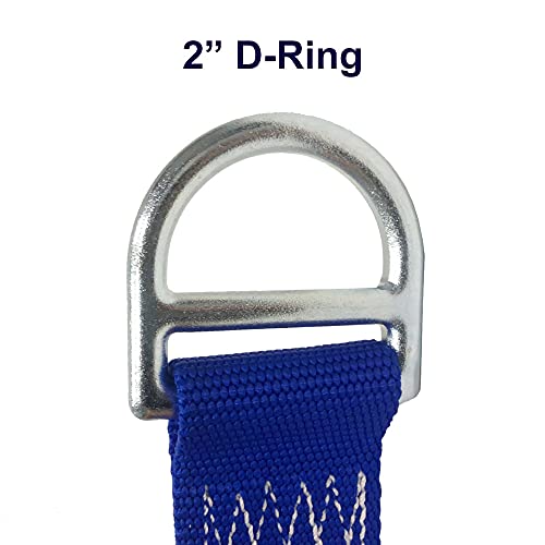 Rock-N-Rescue Professional Nylon Web Anchor Strap - Safety-Rated D-Ring Configuration, Heavy-Duty Fall Protection Equipment, Multiple Lengths 36-180 Inch, Industrial Safety Gear - size: 36"