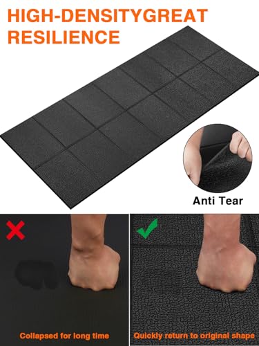 Treadmill Mat, 5'x2.5'/5.6'x2'/6.5'x3'/8'x3',6mm Thickness Exercise Equipment Mat for Carpet Hardwood Floors, Compatible with Walking Pad,Spin Bike,Elliptical Trainer,Rowing Machine - size: 55"L x 25"W x 0.2"Th