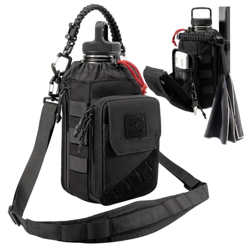 1TG Tactical Magnetic Gym Bag for Men, Magnetic Gym Water Bottle Bag - color: Black
