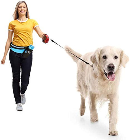 Running Belt Sport Waist Pack/Pouch w/Water Bottle Holder Hydration Fanny Pack Reflective Stripes Cellphone Storage Earphone hole for Dog walker Hiking Travel Adjustable (Tropical Flower Prints) - color: Tropical Flower Prints