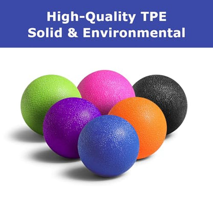GOGO Massage Lacrosse Ball for Physical Therapy, Myofascial Release, Yoga Deep Tissue, Trigger Point, Muscle Soreness (Hot Pink) - color: Hot Pink