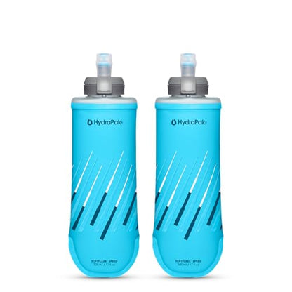 HydraPak SoftFlask Speed Compressible Soft Flask 2-Pack (500ml, Malibu) - style: *New* 500ml 2-pack