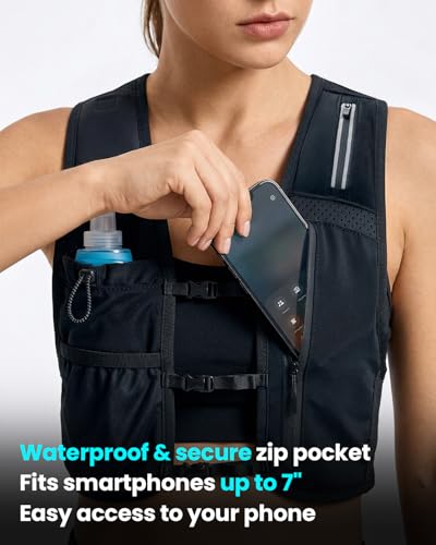 Zelvot Running Vest for Women Men, Hydration Vest with 500ml Soft Flask - size: Medium-Large