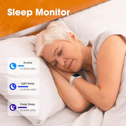 Pedometer Watch Senior Friendly No App No Phone Required, Step Counter - color: White