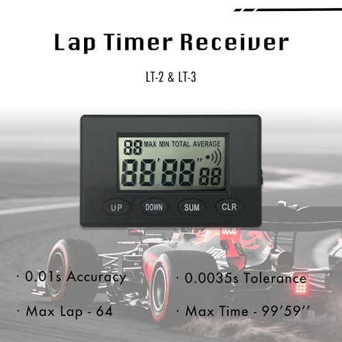 INEBIZ Race Lap Timer, Track Day Infrared Receiver, Racing IR Transmitter Beacon Universal for Cars, Motorcycles, Bikes (Set of LT-3)