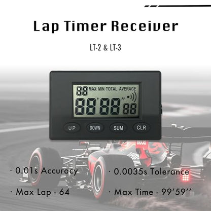 INEBIZ Race Lap Timer, Track Day Infrared Receiver, Racing IR Transmitter Beacon Universal for Cars, Motorcycles, Bikes (Set of LT-3)