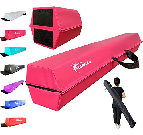 Marfula 6 ft to 10 ft Gymnastic Balance Beam for Kids Gymnastic Training - color: Pink, size: 9 ft
