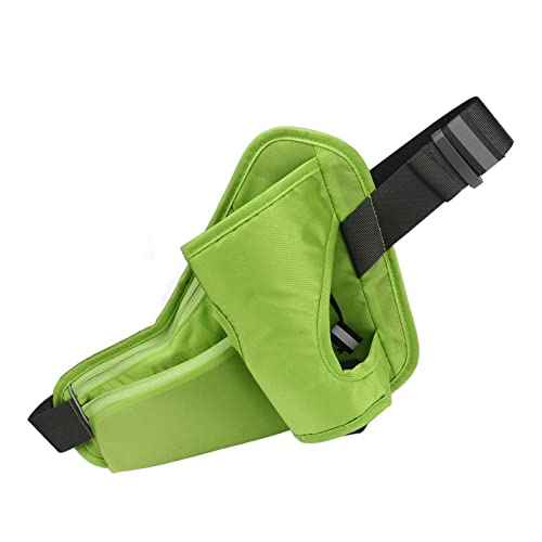 Running Waist Bag, Fanny Pack with Water Bottle Holder for Walking, Adjustable Strap Running Belt for Men Women, Outdoor Sports Cycling Bumbags with Reflective Strip (green) - color: green