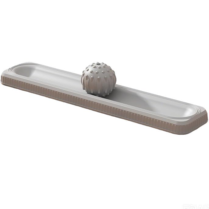 Foot Massage Track with Spiky Massage Ball, Plantar Fasciitis Deep Tissue Massager for Feet, Back, Shoulder & Leg, Myofascial Release Trigger Point Massage Tool for Yoga & Fitness, Gray
