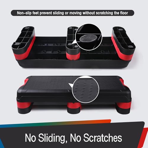 33.5" Foldable Aerobic Step Platform for Home Workout, 3 Heights
