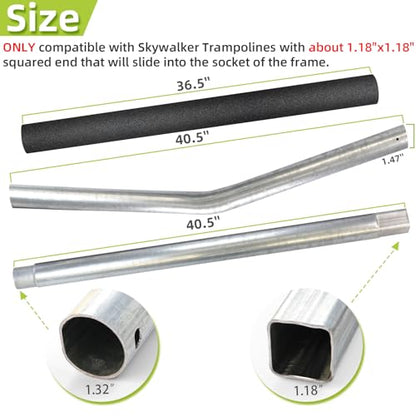 Trampoline Poles Replacement for Skywalker Or Jumpzylla Trampoline Net - style: For Skywalker 4135&4077-2xUpper+2xLower Tube