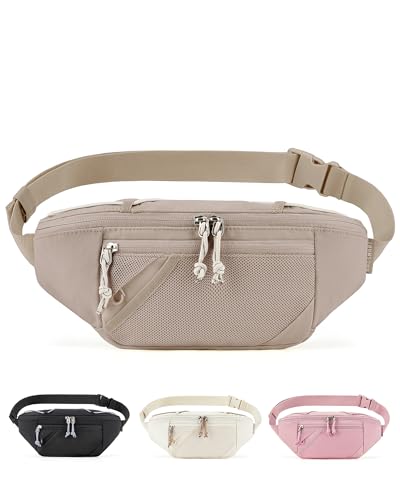 BAGSMART Fanny Packs for Women, Belt Bag for Traveling Hiking, Camel - color: A-camel