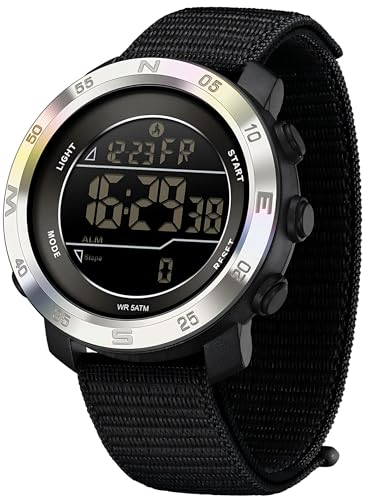 Pedometer Watches for Men Women Step Counter Watch No Phone No App Needed - color: Silver Black