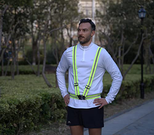 Dazonity High Visibility Safety Vest,Lightweight,Adjustable & Elastic Vest,Hi Vis Reflective Strips, Fit for Men & Women, Construction,Cycling, Runnning, Surveyor, (Yellow) - color: Yellow-1pack