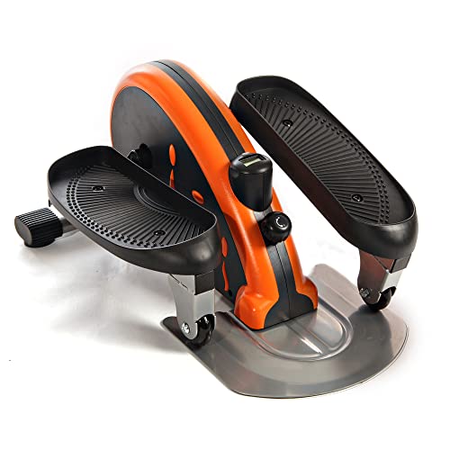 Stamina Inmotion Compact Strider Foot Exercise Machine - Under Desk Elliptical - Standing or Seated Elliptical Fitness Equipment - color: Black/Orange