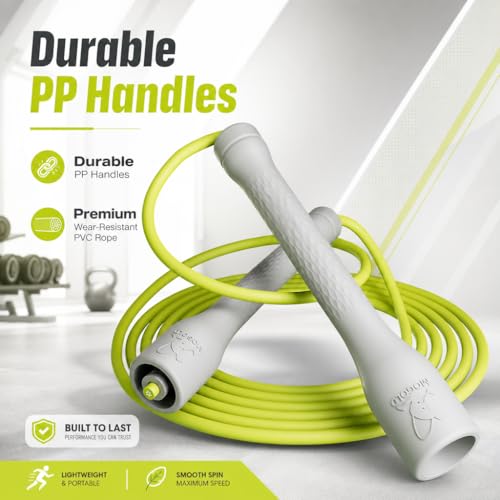 10,000-Drop Unbreakable Jump Rope, 5mm PVC Adjustable Speed Rope with Ergonomic PP Handles for Boxing, HIIT & Home Gym - color: Black+White