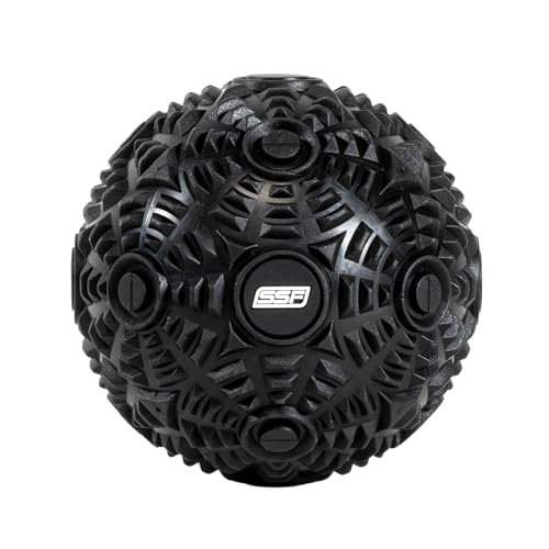 SERIOUS STEEL FITNESS Massage Ball - Deep Tissue Muscle Knot Release Tool - Back, Legs, Shoulders, and More (3" Black Massage Ball) - color: 3" Black Massage Ball