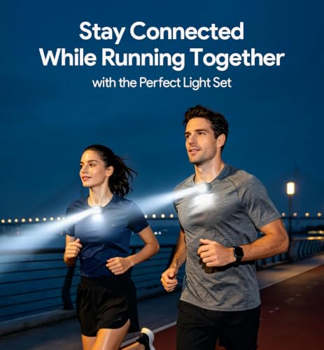 Running Lights for Runners, 2 Pack Rechargeable LED, 4 Modes, Night Running