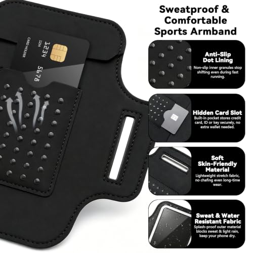 Running Armband with Card Slot, 2 Pack
