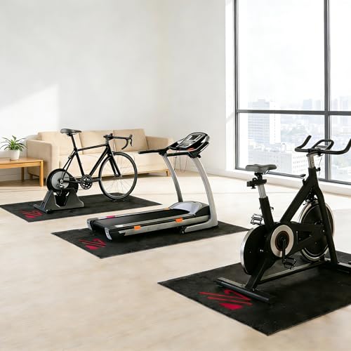 BUCKLOS Treadmill Mat for Hardwood Floors/Carpet/Tile 6mm Thick - Exercise Equipment Mats for Peloton/Nordictrack Indoor Cycling Under Floor/Hard Wood/Concrete Protect - size: 36"W x 84"L x 0.25"Th