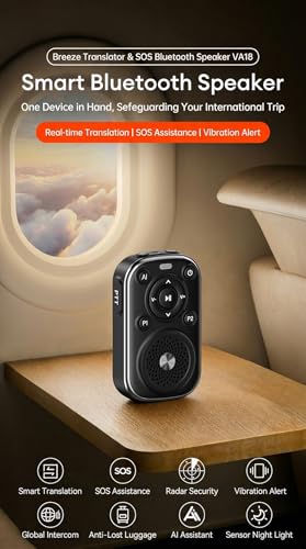 Portable Bluetooth Speaker, Anti-loss Bluetooth Speaker with Personal Safety Alarm, App Notifications, 15H Playtime, Colorful RGB Lights, Mini Wireless Speaker for Home, Outdoors, Travel, Gift Ideas
