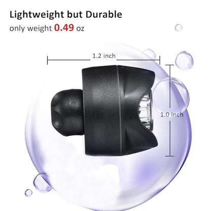 RAHAN Rechargeable Headlights Compatible with Croc, 2 PCS LEDHeadlights, Light Up Charm Accessories for Adults Shoe, Hands-Free Night Light, Camping Lights, IP65 Waterproof Light, Black - color: all black