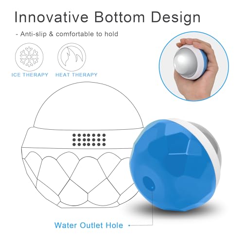 Cold Massage Roller Ball, Cryosphere Cold Massage Ball with Cold Gel Core - color: Blue White