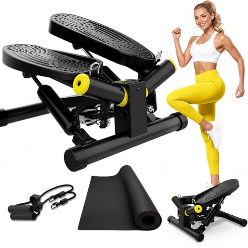 ZIWWVY- Mini Twist Stepper, Stepper Machine with 330LBS Weight Capacity, Mini Stepper for Full Body Workout, Adjustable Step Height, Smooth and Quiet, Step Machine for Men Women