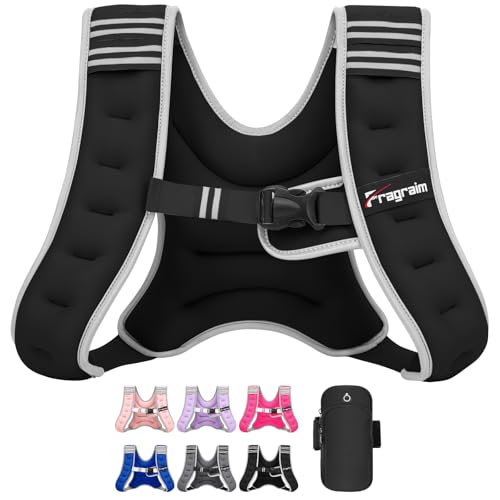 Weighted Vest for Women Men - 8lb/10lb/12lb/16lb/20lb Weight Vest - color: Black, size: 10 lb