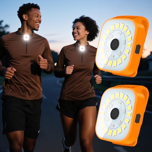 redaica 2 Pack Running Lights for Runners, Rechargeable, 4 Modes - color: Orange