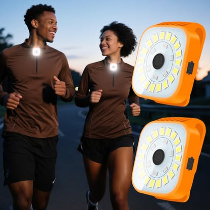 redaica 2 Pack Running Lights for Runners, Rechargeable, 4 Modes - color: Orange